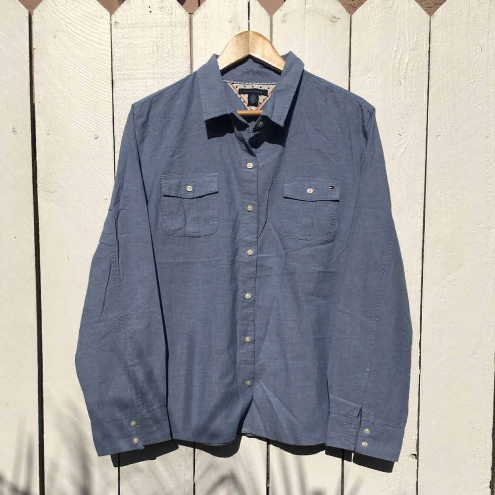 Tommy Hilfiger Denim Double-Pocket Button Up Shirt